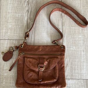 Fossil Leather Tan Crossbody Purse